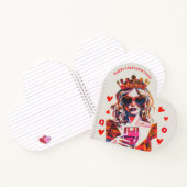 Queen of Hearts Pop Art Spiral Notebook Notizblock (Innenseite)