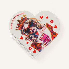 Queen of Hearts Pop Art Spiral Notebook Notizblock