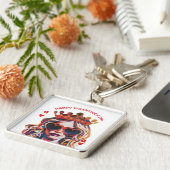 Queen of Hearts Pop Art Spiral Notebook Schlüsselanhänger (Seite)