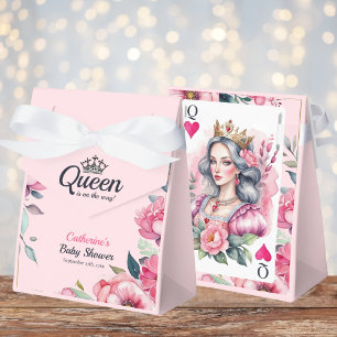 Queen Of Hearts Spielkarte Rosa Babyparty Geschenkschachtel