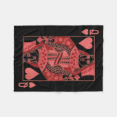 Queen Of Hearts Valentines Day Cool V-day Couple M Fleecedecke (Vorderseite (Horizontal))