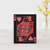 Queen Of Hearts Valentines Day Cool V-day Couple M Karte (Gelbe Blume)