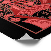 Queen Of Hearts Valentines Day Cool V-day Couple M Poster (Ecke)