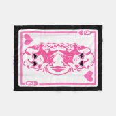 Queen Of Hearts Valentines Day Fleecedecke (Vorderseite (Horizontal))