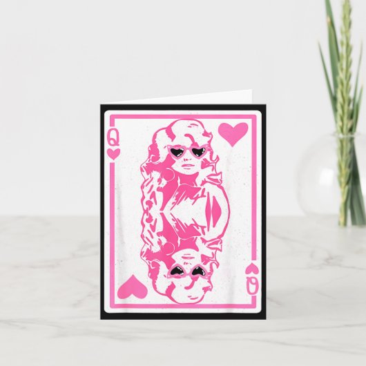 Queen Of Hearts Valentines Day Karte (Vorderseite)