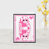 Queen Of Hearts Valentines Day Karte (Gelbe Blume)