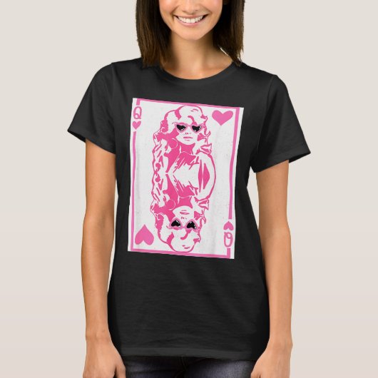 Queen Of Hearts Valentines Day T-Shirt (Vorderseite)