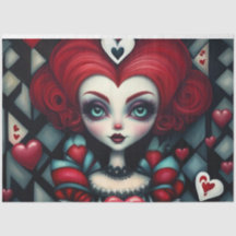 Queen of Hearts Wonderland Decoupage Tissue Paper