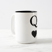 Queen of Hearts Zweifarbige Tasse (Vorderseite Links)