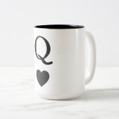 Queen of Hearts Zweifarbige Tasse (VorderseiteRechts)