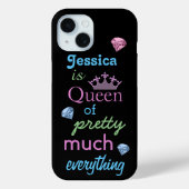 "Queen of Hübsch Much Everything" - Girlanziat Case-Mate iPhone Hülle (Rückseite)
