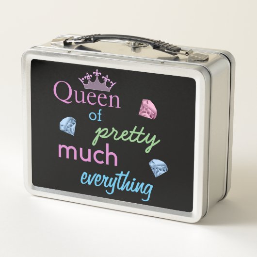 "Queen of Hübsch Much Everything" Metall Brotdose (Rückseite)