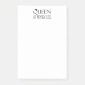 "QUEEN of Memory Loss" Post-it-Notes Post-it Klebezettel (Vorderseite)