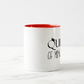 "QUEEN of Memory Loss" Zweifarbige Tasse (Mittel)