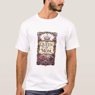 "Queen of Mom" Vintage königlicher Grafik T-Shirt