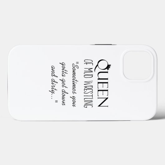 ‚QUEEN of Mud Wrestling‘ Case-Mate iPhone Hülle (Rückseite (Horizontal))