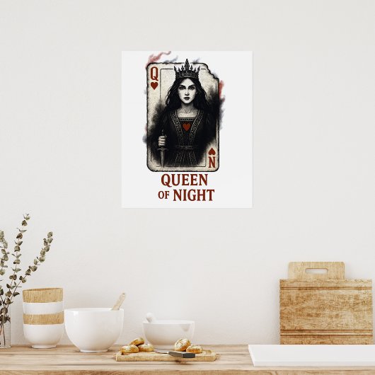 Queen of Night-Dark Fantasy Playing Card Poster (Küche)