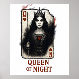 Queen of Night-Dark Fantasy Playing Card Poster