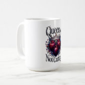 Queen of Not Caring T-Shirt | Thorned Crown Kaffeetasse (Vorderseite Links)