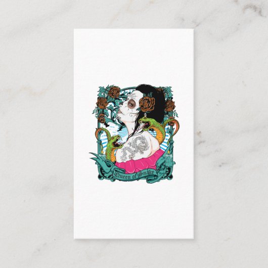 QUEEN OF SNAKE VISITENKARTE (Vorderseite)