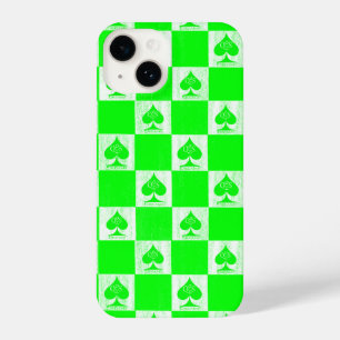 Queen of Spades iPhone Case Green Schachbretts QoS iPhone 14 Hülle