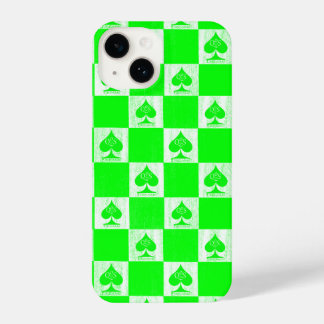 Queen of Spades iPhone Case Green Schachbretts QoS iPhone 14 Hülle