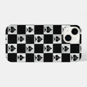 Queen of Spades iPhone Case White Schachbretts QoS Hülle (Rückseite (Horizontal))