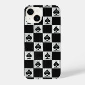 Queen of Spades iPhone Case White Schachbretts QoS iPhone Hülle (Rückseite)