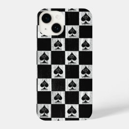 Queen of Spades iPhone Case White Schachbretts QoS iPhone 14 Hülle