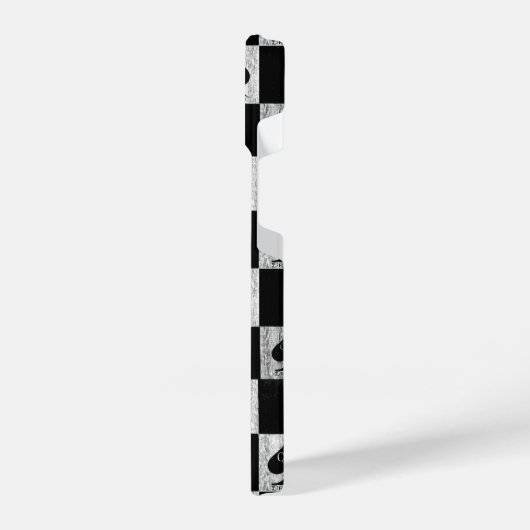 Queen of Spades iPhone Case White Schachbretts QoS iPhone Hülle (Linke Seite)