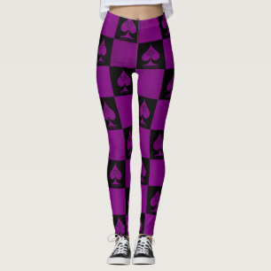 Queen of Spades Leggings Lila Schachbretts QoS Sty