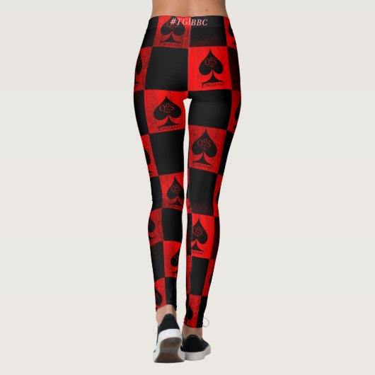 Queen of Spades Leggings Red Schachbretts QoS Styl (Rückseite)