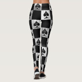 Queen of Spades Leggings White Schachbretts QoS St (Rückseite)