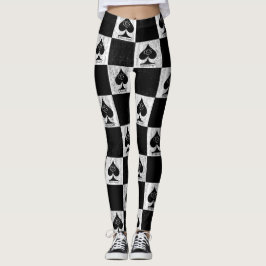 Queen of Spades Leggings White Schachbretts QoS St