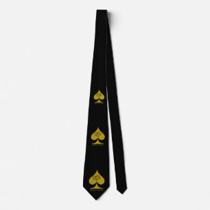 Queen of Spades Neck Tie Gold über die Strada degl Krawatte