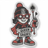 Queen of Spades Street Mascot - Pro Grind Edition Aufkleber (Vorderseite)