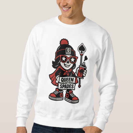 Queen of Spades Street Mascot - Pro Grind Edition Sweatshirt (Vorderseite)