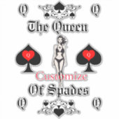 Queen of Spades Tarot Card Thunder_Cove Aufkleber (Vorderseite)