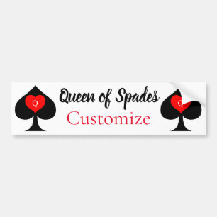 Queen of Spades Tarot Card Thunder_Cove Autoaufkleber