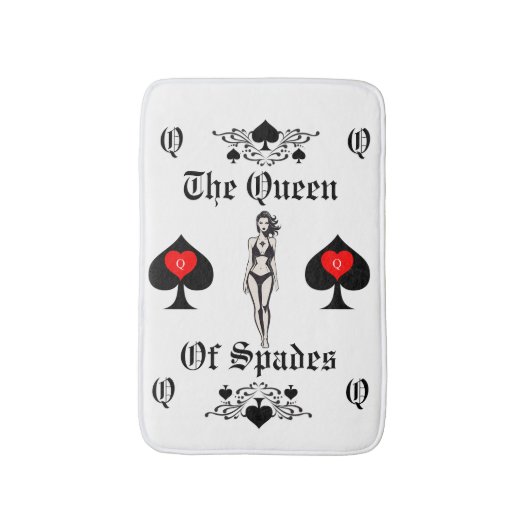 Queen of Spades Tarot Card Thunder_Cove Badematte (Vorderseite Vertikal)