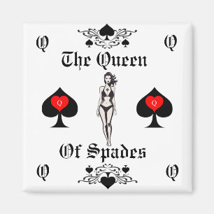 Queen of Spades Tarot Card Thunder_Cove Magnet