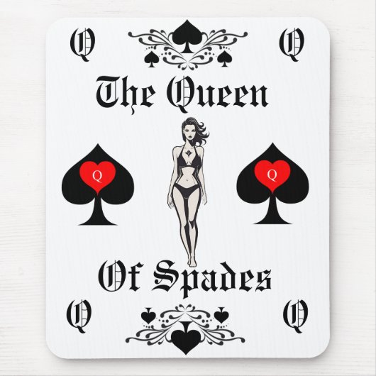 Queen of Spades Tarot Card Thunder_Cove Mousepad (Vorne)