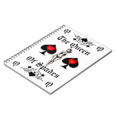 Queen of Spades Tarot Card Thunder_Cove Notizblock (Linke Seite)