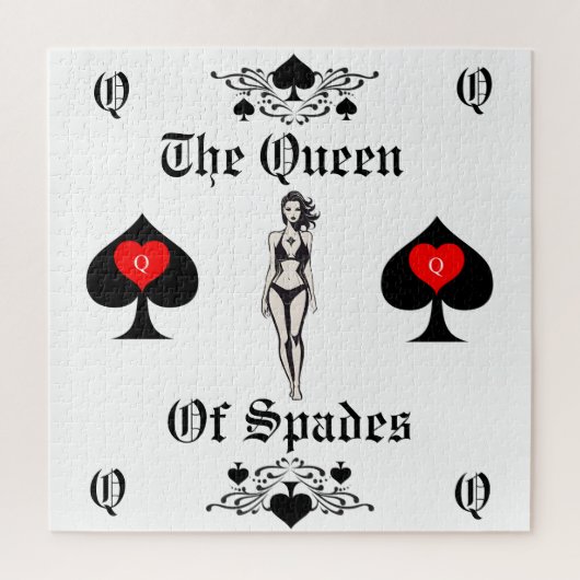 Queen of Spades Tarot Card Thunder_Cove Puzzle (Vertikal)