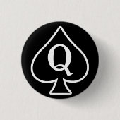 Queen of Spades Tattoo QOS Button Abzeichen (Vorderseite)