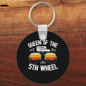 Queen of the 5th Wheel Funny Camping Schlüsselanhänger (Vorderseite)