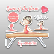 Queen of the Beam Gymnastics Girl Personalisiert