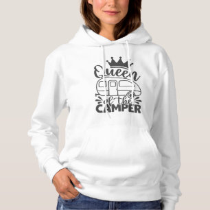 Queen of the Camper Funny Quote Camping Sprichwort Hoodie