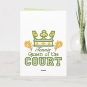 Queen of the Court Tennis Grußkarte Karte (Rückseite)