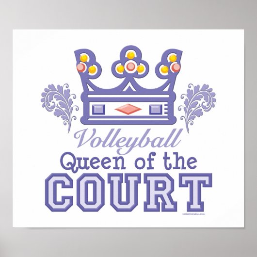 Queen of the Court Volleyball Poster (Vorne)